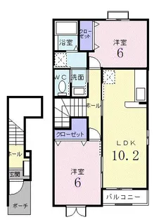 サニー・メゾンB【2階】の間取り