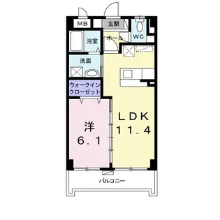 オーブ アビタシオン【4階】の間取り
