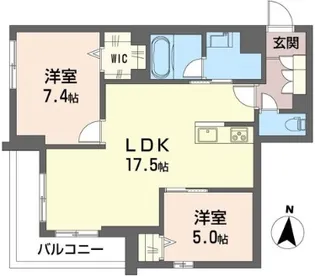 ラ メール コイワ【2階】の間取り