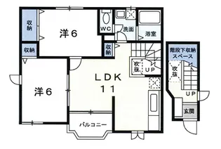 グリーンハウス赤坂【2階】の間取り