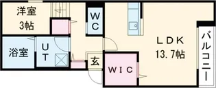 ジャヌー元今泉【3階】の間取り