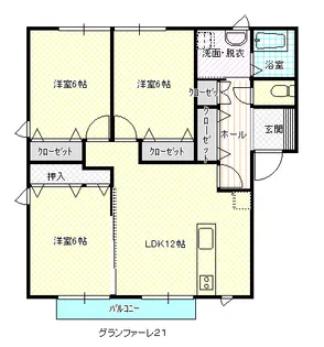 グランファーレ21【1階】の間取り