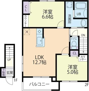 Doux maison(ドゥーメゾン) 宿根【2階】の間取り