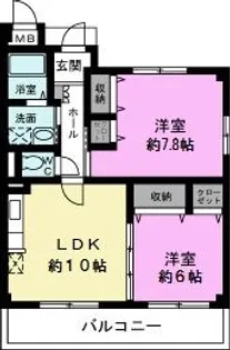 ネオエレガンス越谷【3階】の間取り