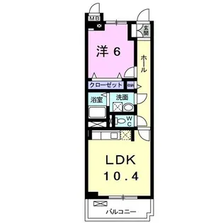 サン フィールドII【3階】の間取り