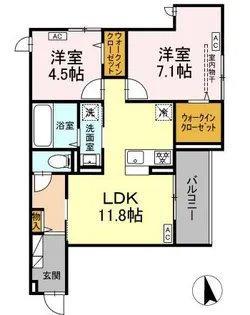 DPaina 上平間I【2階】の間取り