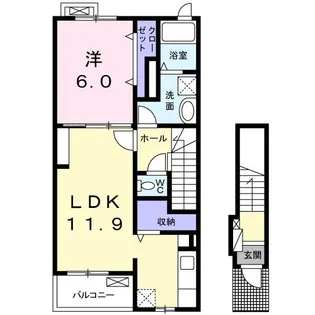 エスペラール III【2階】の間取り