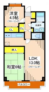 ソレアードまつば【5階】の間取り