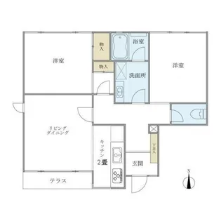 アールコート上野毛【1階】の間取り