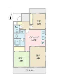 サンライズ昭島【4階】の間取り