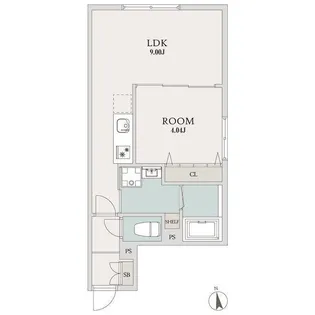 ミハス蓮根【1階】の間取り