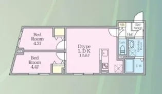 G.T.A. 中野坂上【4階】の間取り