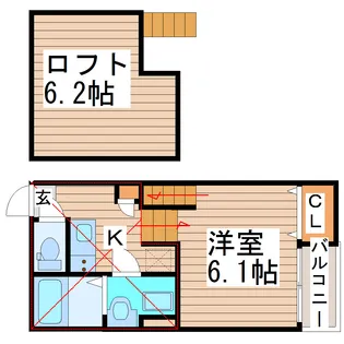 ハーモニーテラス六丁の目III【1階】の間取り