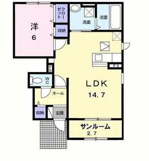 クロエ I【1階】の間取り