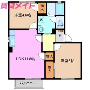 ハイネス21 A【2階】の間取り