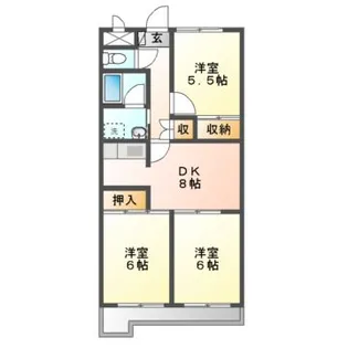 フレンドリー瑞浪II【5階】の間取り