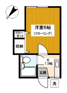 ハイツK6(釜台)【1階】の間取り