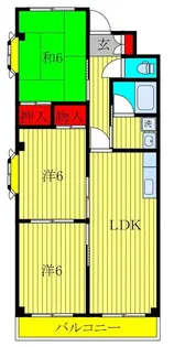 ウイングス長谷川【2階】の間取り