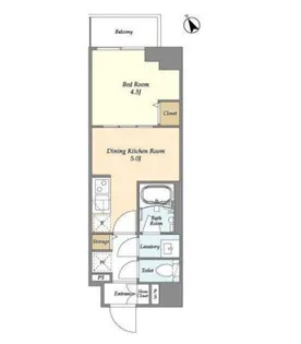 グランカーサ江戸川橋【7階】の間取り