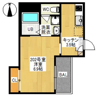 REGALEST 奥田中央I【1階】の間取り