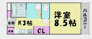ジョイコート西国分【1階】の間取り