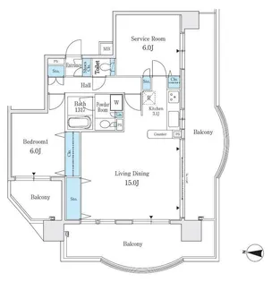 グランヴィル目白【2階】の間取り