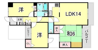 ホーユウパレス神戸塩屋【1階】の間取り