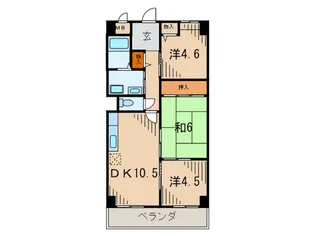 ネオ・デンクマ-ル1号館【3階】の間取り