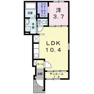 エクセレントロジェ B【1階】の間取り