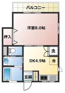 フローラ高松【2階】の間取り
