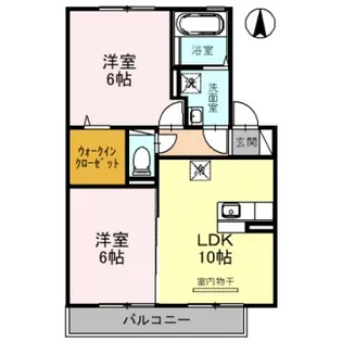 メゾンアズール【2階】の間取り