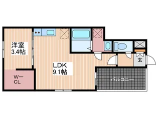MOVE楽々園【3階】の間取り