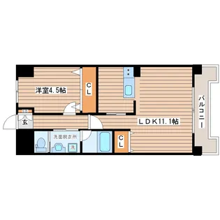 新田東レジデンス【4階】の間取り