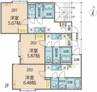 カインドネス相模大野West【2階】の間取り