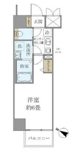 シエル白山A館【6階】の間取り