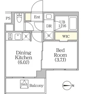 イプセ四谷テラス【5階】の間取り