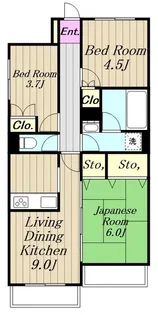 ビッグヴァン京王堀之内【2階】の間取り