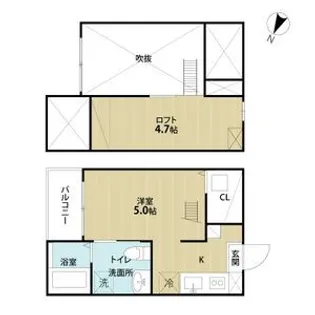 エクシア道徳(エクシアドウトク)【1階】の間取り