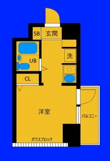 マリオン横浜ハーバーライト【7階】の間取り