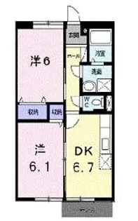 ファミール三次B棟【1階】の間取り