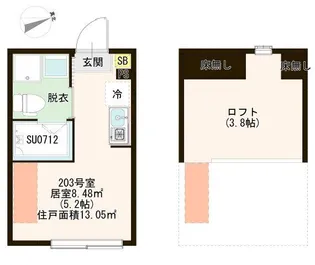 ラヴィ新小岩【2階】の間取り