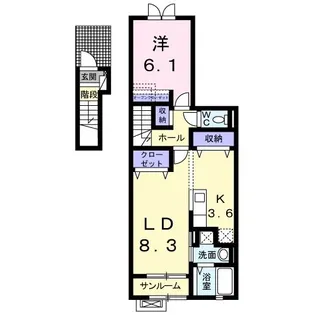 ブルーム【2階】の間取り