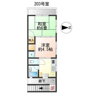 コーポ中央【2階】の間取り
