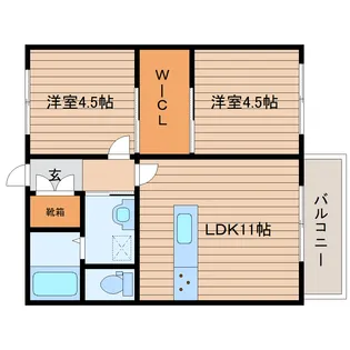 フレグランス高玉【1階】の間取り
