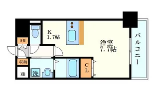 プレサンス名古屋駅前ヴェルロード【7階】の間取り