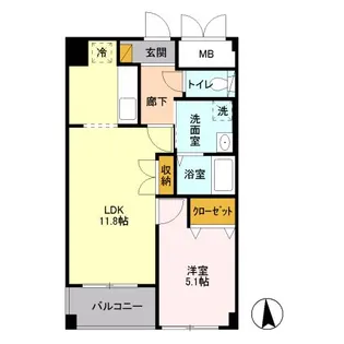 ベイコート東品川【3階】の間取り