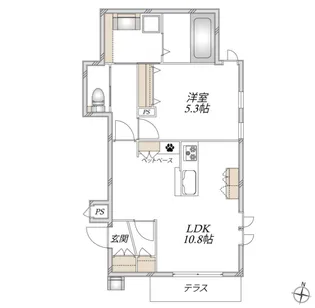 【ヘーベルメゾン】Maison de Rapport【1階】の間取り
