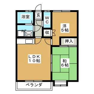 ホワイティー沙羅 A棟【2階】の間取り