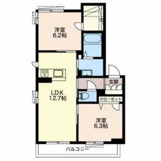 アンビシア【1階】の間取り