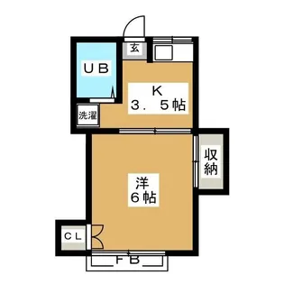コーポ秋元【1階】の間取り